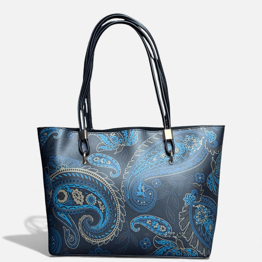 The Azure Paisley Statement Tote