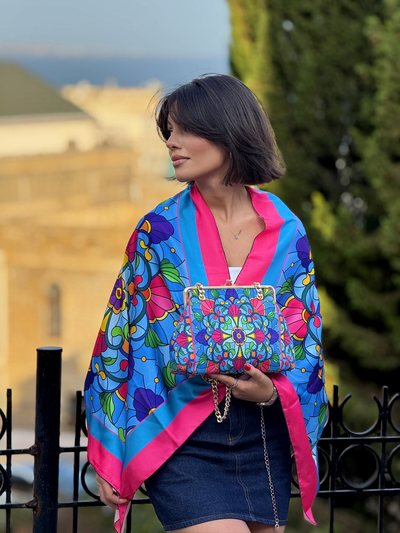 Kiçik ölçülü Kətan Çanta və Şərf dəstləri.