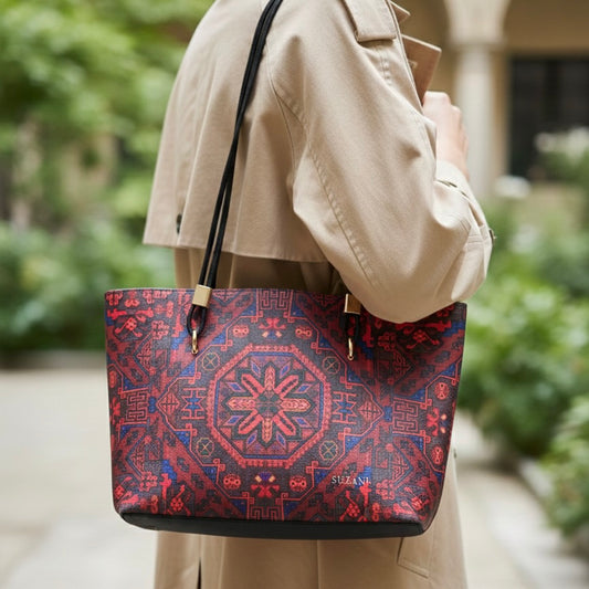 The Crimson Tapestry Tote Bag