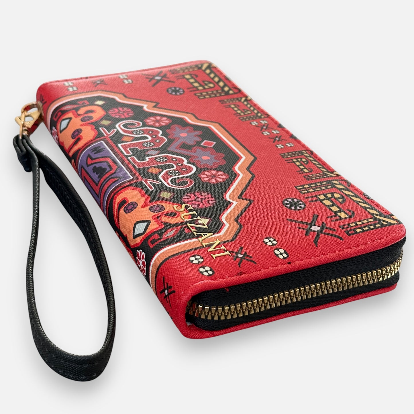 Heritage Crimson Tapestry Compact Wallet