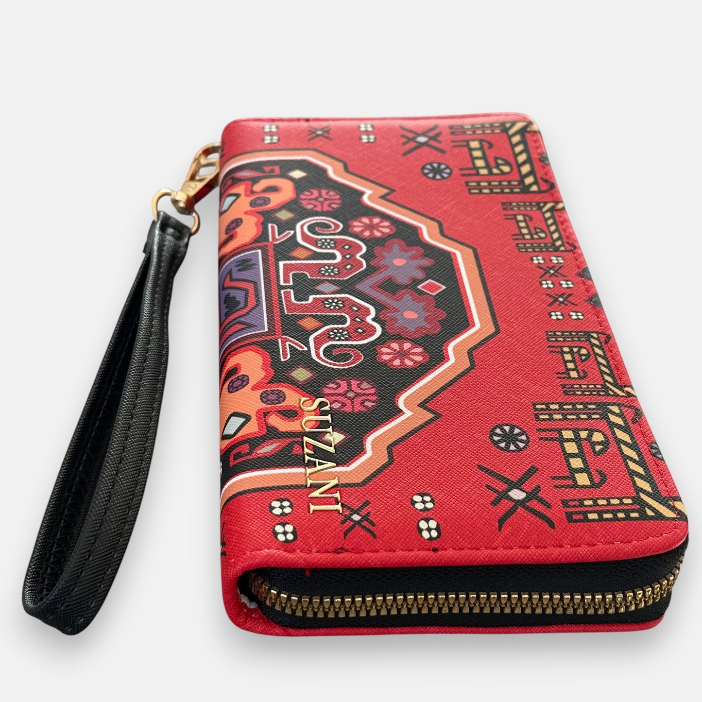 Heritage Crimson Tapestry Compact Wallet
