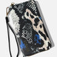 Textured Snakeskin Print Wallet