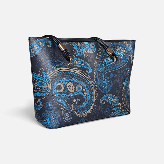 The Azure Paisley Statement Tote