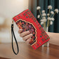 Heritage Crimson Tapestry Compact Wallet