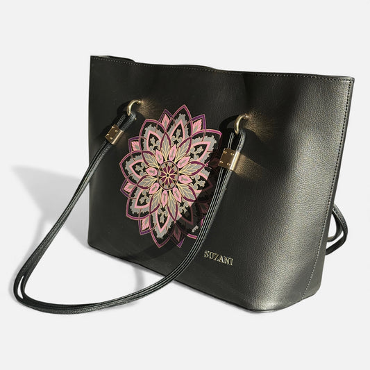 The Graphite Lotus Tote Bag