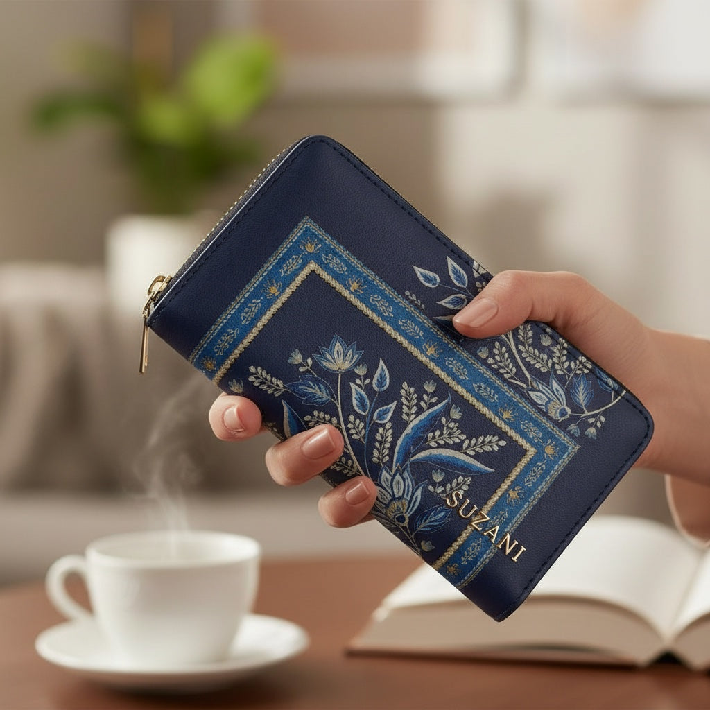 Mandala Motif Zip Wallet