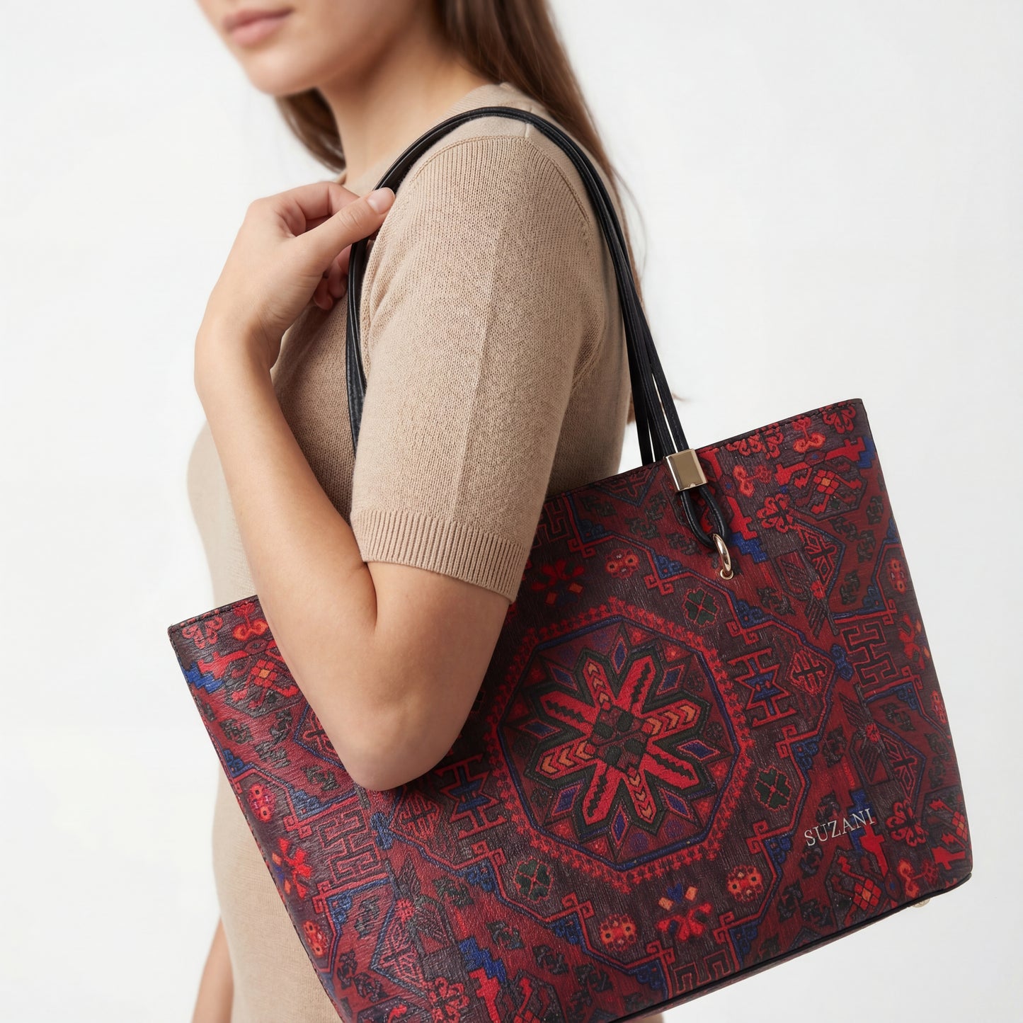 The Crimson Tapestry Tote Bag