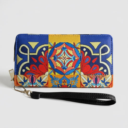 Mediterranean Mosaic Pattern Compact Wallet