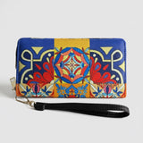 Mediterranean Mosaic Pattern Compact Wallet