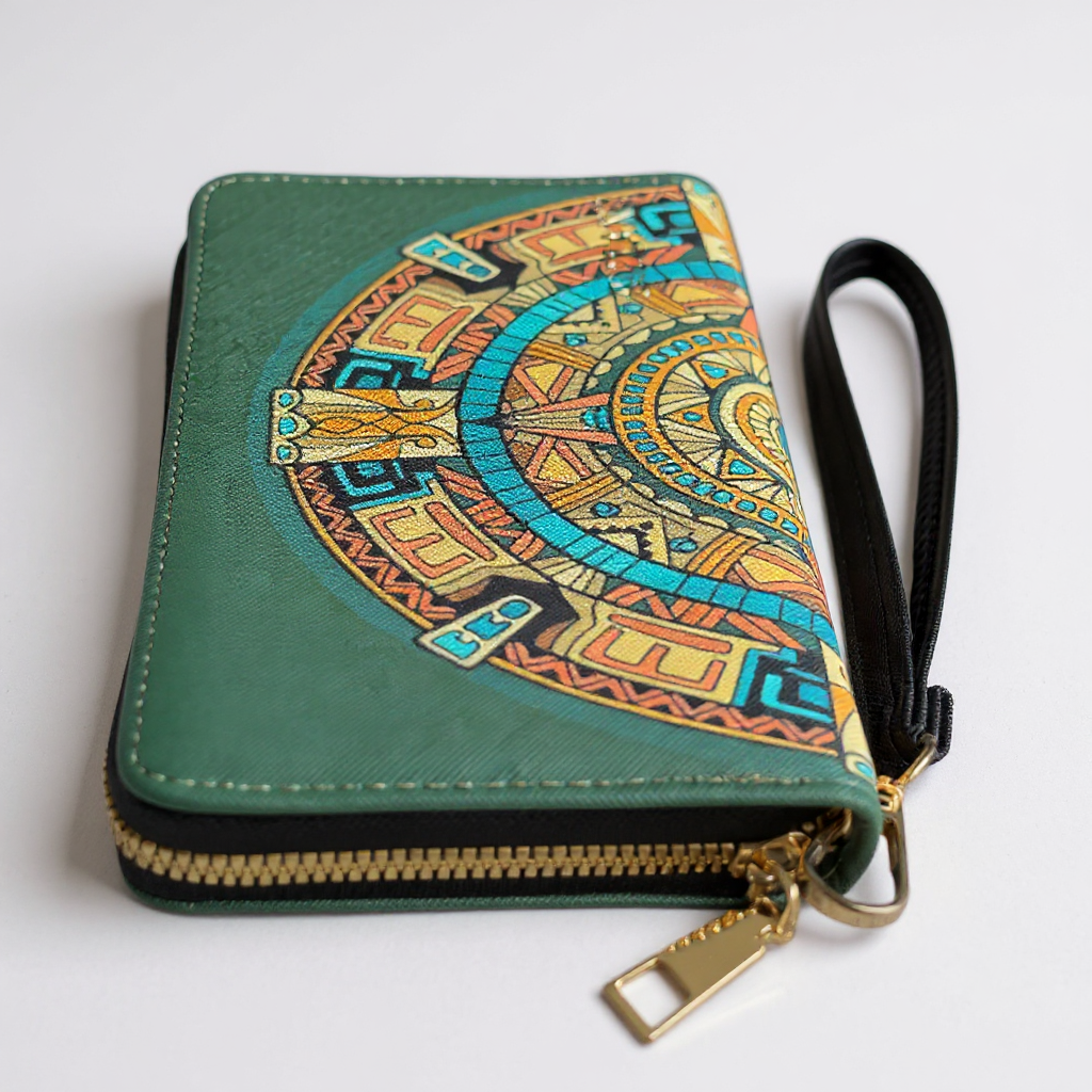 Aztec Sun Stone Compact Wallet