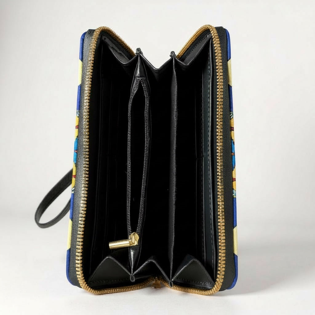 Mediterranean Mosaic Pattern Compact Wallet