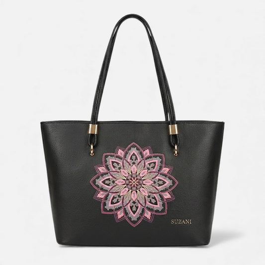 The Graphite Lotus Tote Bag