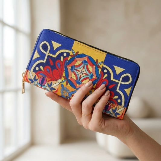 Mediterranean Mosaic Pattern Wallet