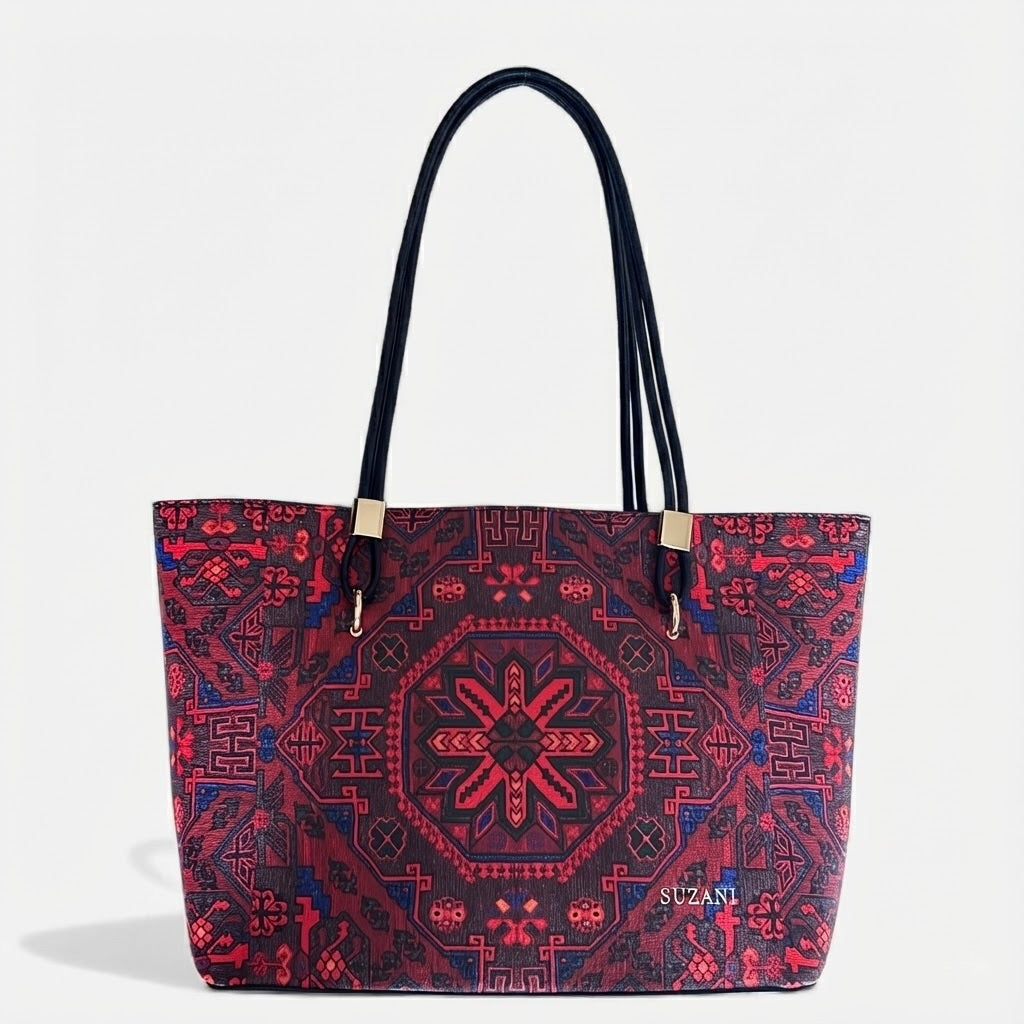 The Crimson Tapestry Tote Bag